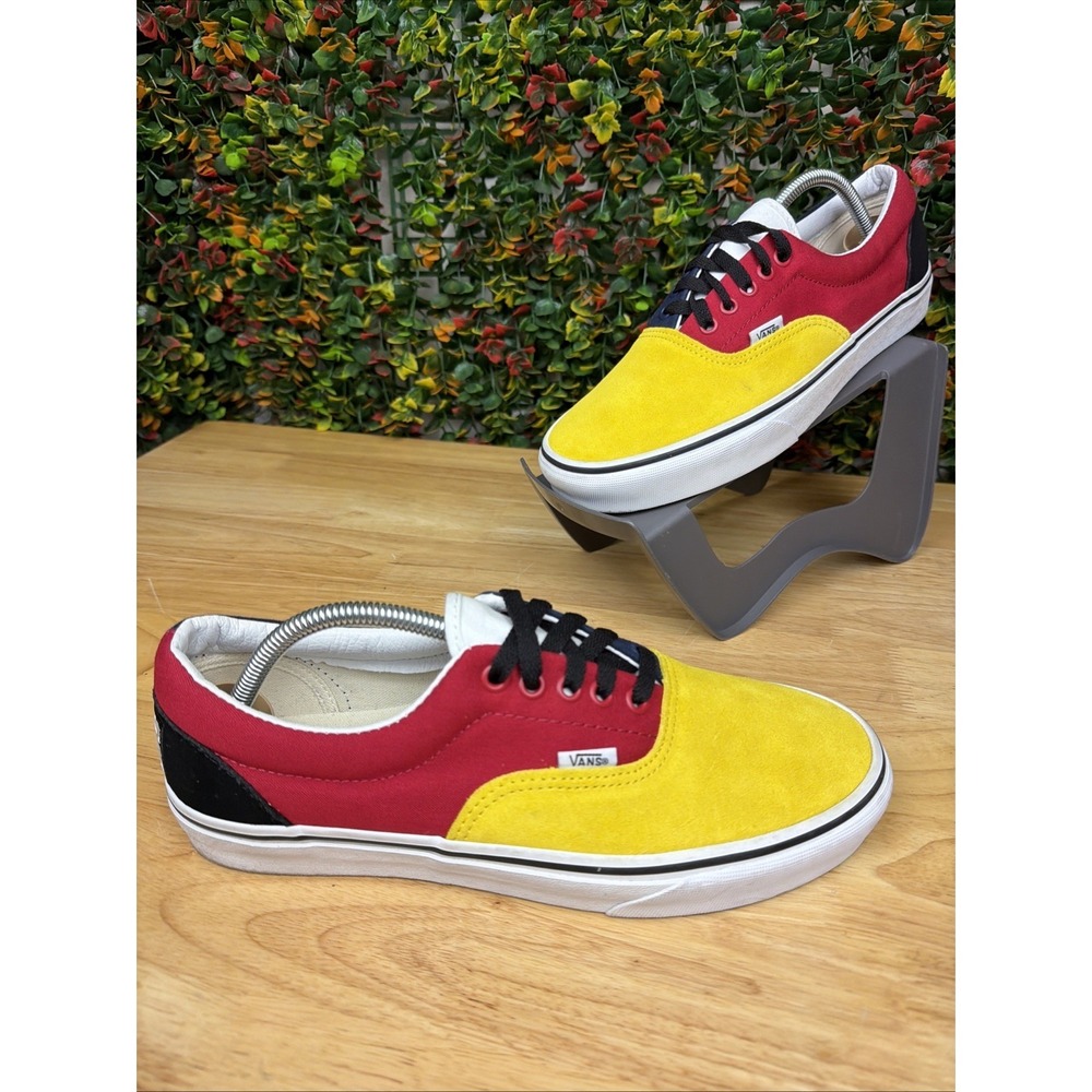 Vans Era OTW Rally Sneakers Shoes Suede Colorblock Red Yellow Blue Black Men 9.5